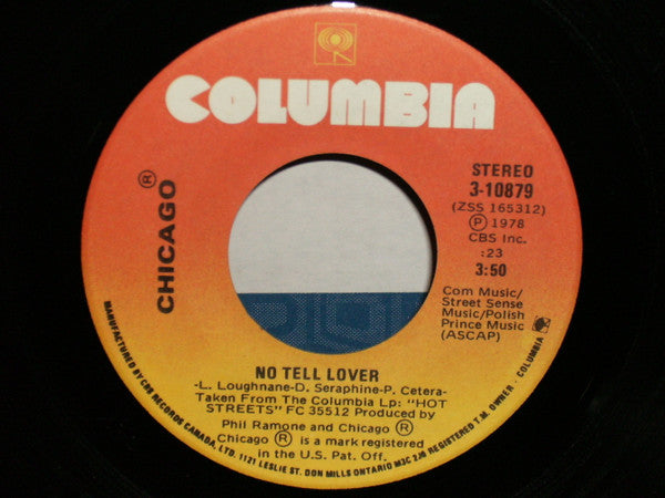 Chicago (2) : No Tell Lover / Take A Chance (7", Single)