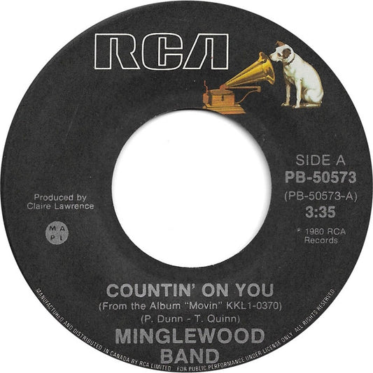 Minglewood Band : Countin' On You / If You Really Need Me (7")