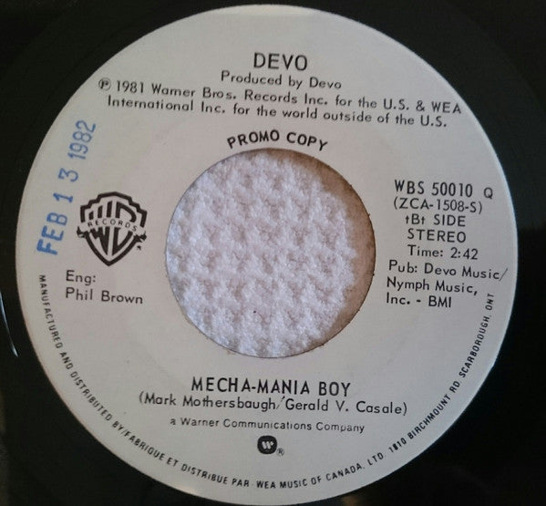 Devo : Jerkin' Back 'N' Forth (7", Mono, Promo)