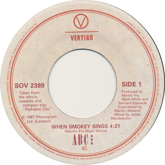 ABC : When Smokey Sings (7", Single)
