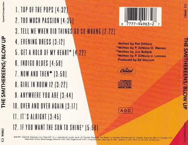 The Smithereens : Blow Up (CD, Album)