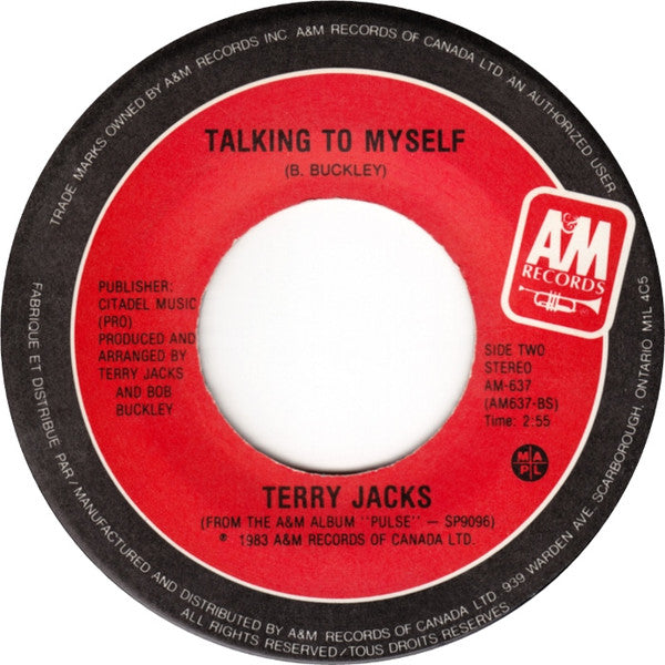 Terry Jacks : Where Evil Grows / Talking To Myself (7", Single)