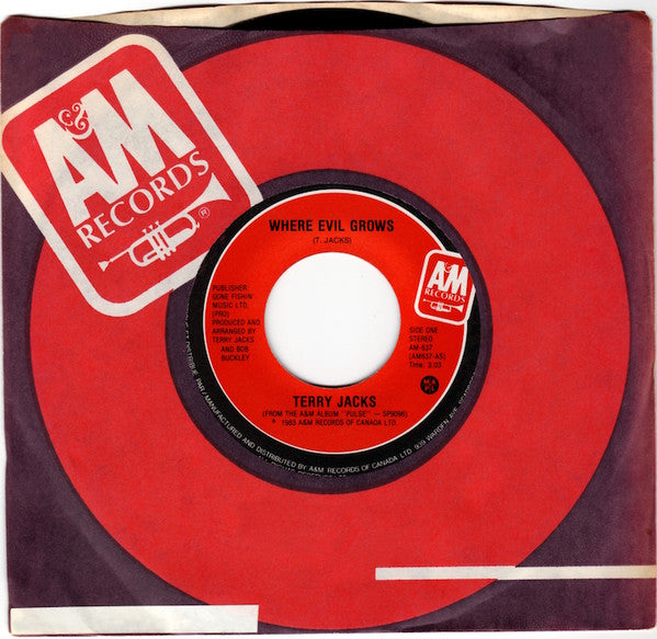 Terry Jacks : Where Evil Grows / Talking To Myself (7", Single)