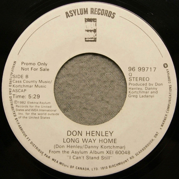 Don Henley : Johnny Can't Read (7", Single, Promo)