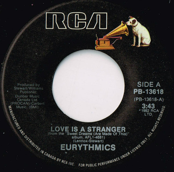 Eurythmics : Love Is A Stranger / Monkey, Monkey (7", Single)
