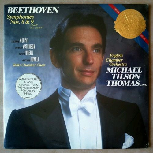 Beethoven*, English Chamber Orchestra, Tilson Thomas*, Suzanne Murphy, Carolyn Watkinson, Dennis O'Neill (3), Gwynne Howell : Symphonies 8 & 9 ("Choral" = "Avec Chœurs") (2xLP)