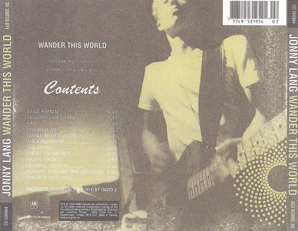 Jonny Lang : Wander This World (CD, Album, Club)