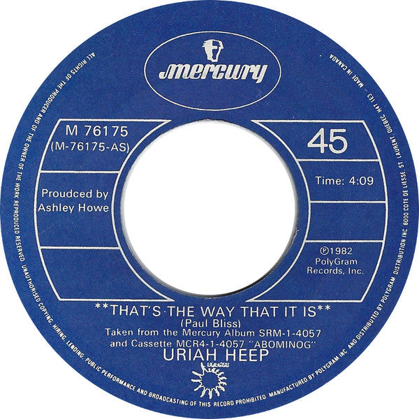 Uriah Heep : That's The Way That It Is  (7")