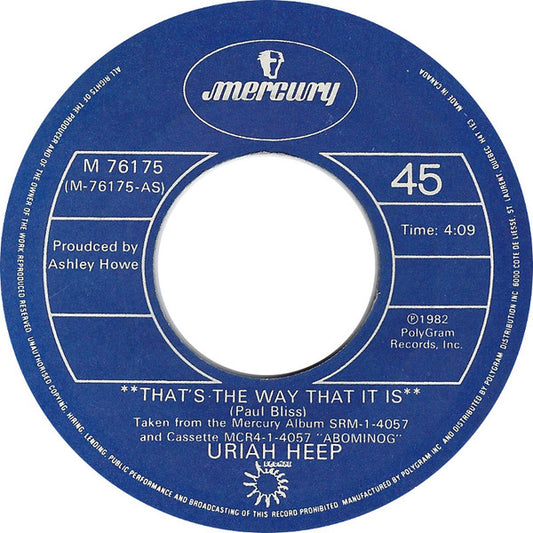Uriah Heep : That's The Way That It Is  (7")