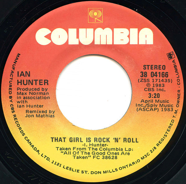 Ian Hunter : That Girl Is Rock 'N' Roll / Seeing Double (7")