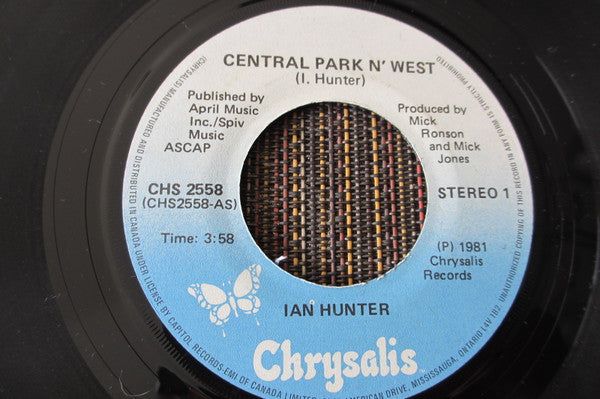 Ian Hunter : Central Park N' West / Keep On Burning (7")