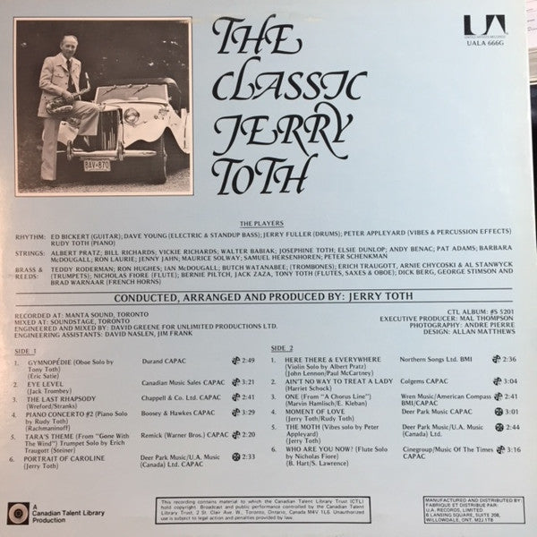 Jerry Toth : The Classic Jerry Toth (LP)