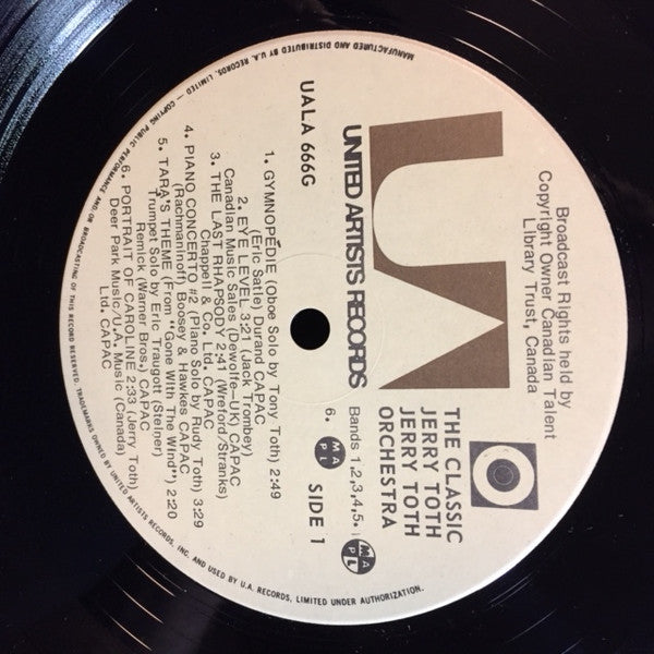 Jerry Toth : The Classic Jerry Toth (LP)