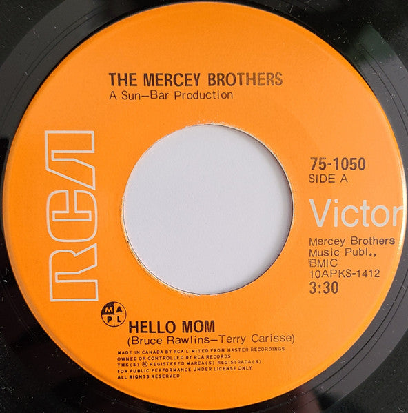 The Mercey Brothers : Hello Mom / Swamp Picker (7", Single)