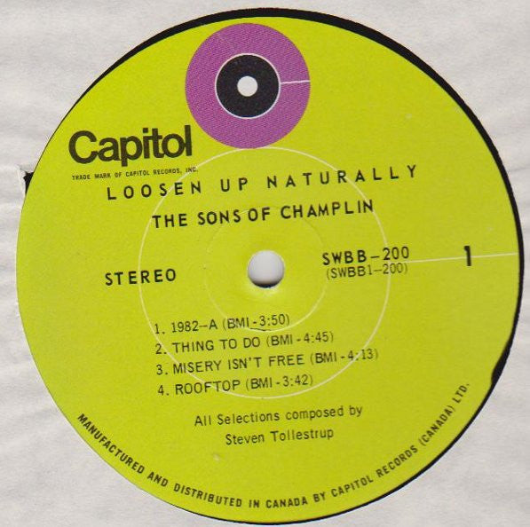 The Sons Of Champlin : Loosen Up Naturally (2xLP, Album, RP)