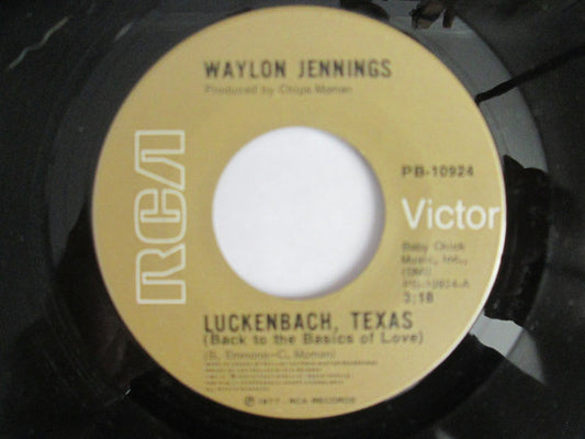 Waylon Jennings : Luckenbach, Texas (Back To The Basics Of Love) / Belle Of The Ball (7", Single)