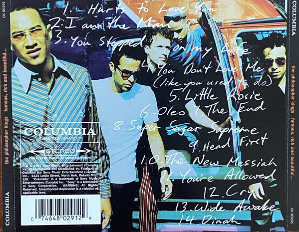 The Philosopher Kings : Famous, Rich And Beautiful (CD, Album)