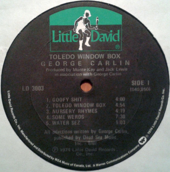 George Carlin : Toledo Window Box (LP, Album)