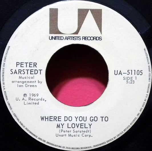 Peter Sarstedt : Where Do You Go To My Lovely / Once Upon An Everyday (7", Single)