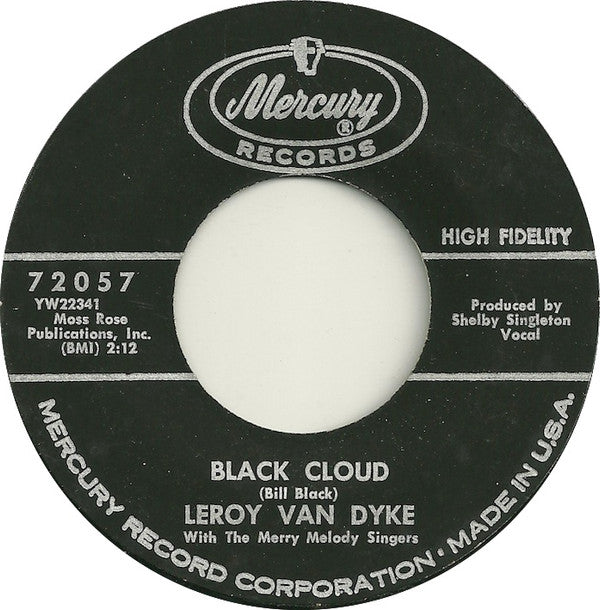 Leroy Van Dyke With The Merry Melody Singers : Black Cloud (7", Single, Styrene)