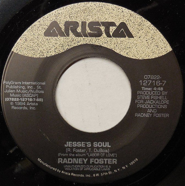 Radney Foster : Labor Of Love (7", Single)