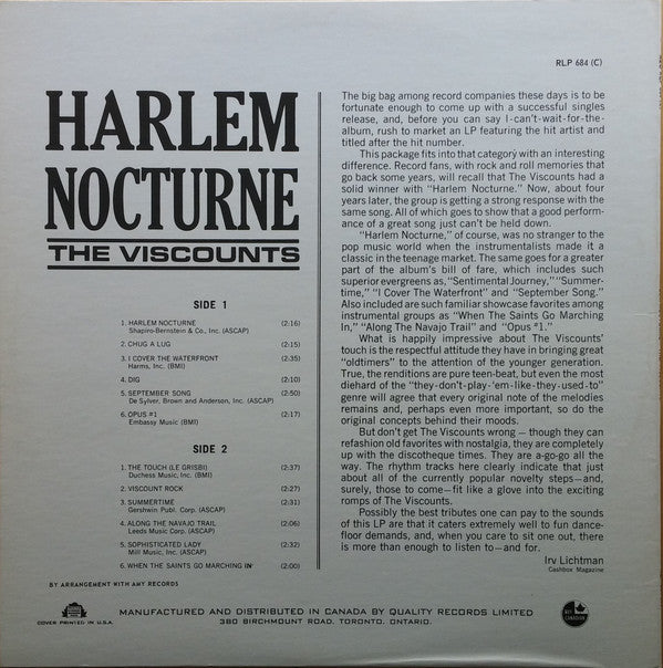 The Viscounts : Harlem Nocturne (LP)