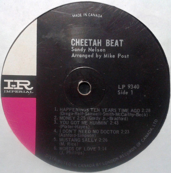 Sandy Nelson : Cheetah Beat (LP, Album, Mono)