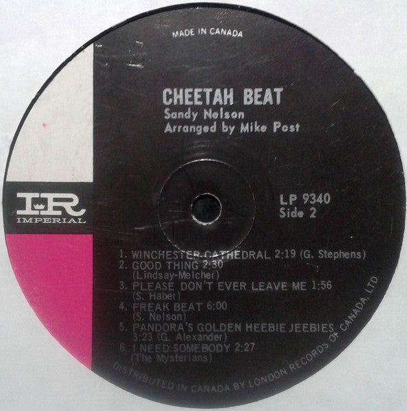 Sandy Nelson : Cheetah Beat (LP, Album, Mono)