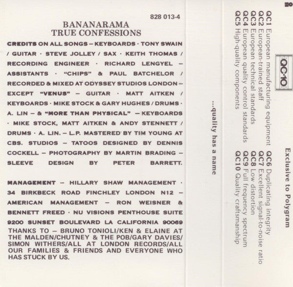Bananarama : True Confessions (Cass, Album, Dol)