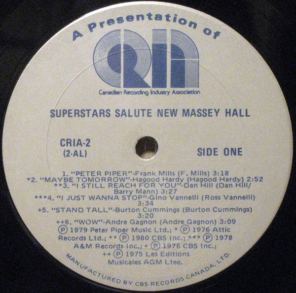 Various : Superstars Salute New Massey Hall (LP, Album, Comp)