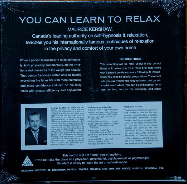 Maurice Kershaw : Learn To Relax (LP, Album)