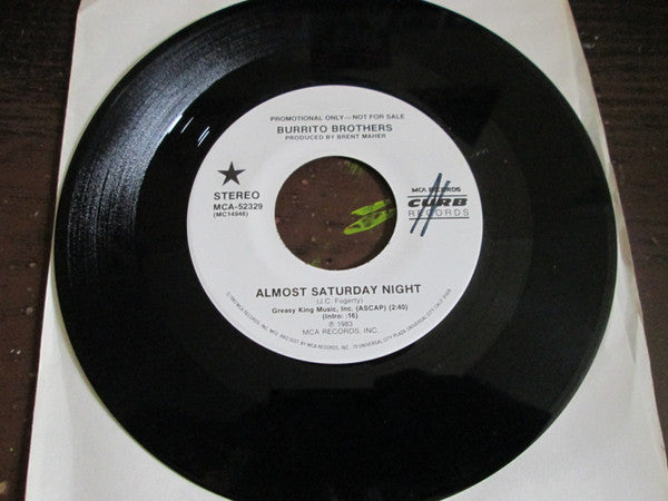 Burrito Brothers : Almost Saturday Night (7", Promo)