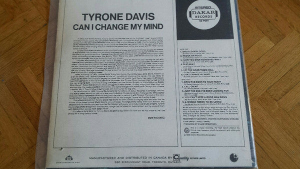 Tyrone Davis : Can I Change My Mind (LP, Album)