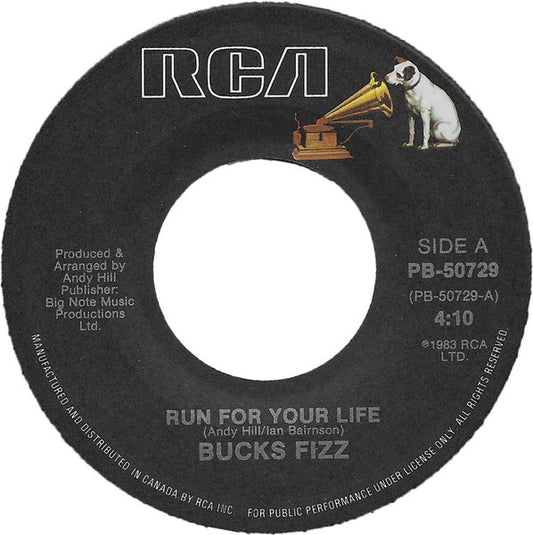 Bucks Fizz : Run For Your Life (7", Single)
