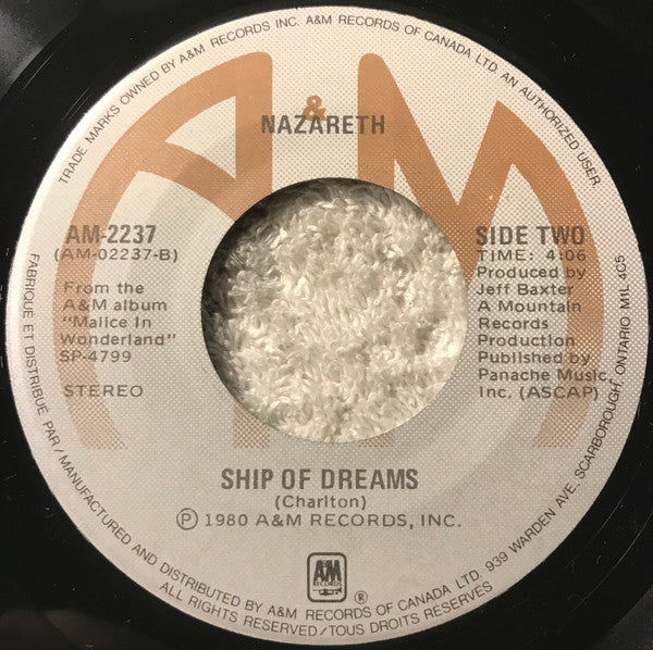 Nazareth (2) : Heart's Grown Cold (7", Single)