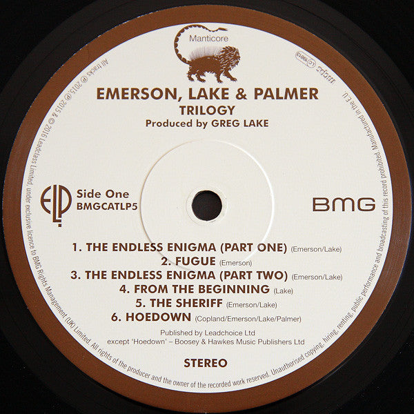 Emerson, Lake & Palmer : Trilogy (LP, Album, RE, RM, Gat)