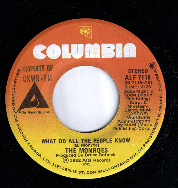 The Monroes (2) : What Do All The People Know (7", Single)