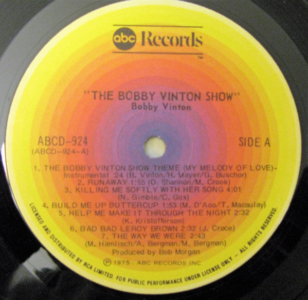 Bobby Vinton : The Bobby Vinton Show  (LP)