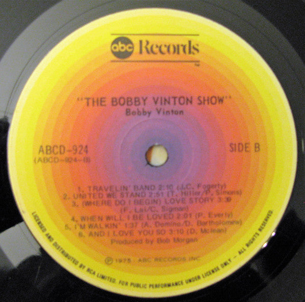 Bobby Vinton : The Bobby Vinton Show  (LP)