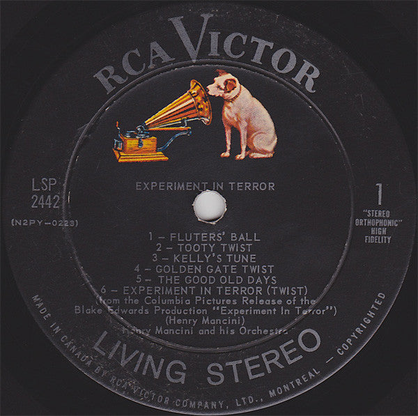 Henry Mancini : Experiment In Terror (Music From The Motion Picture) (LP, Album, RE)