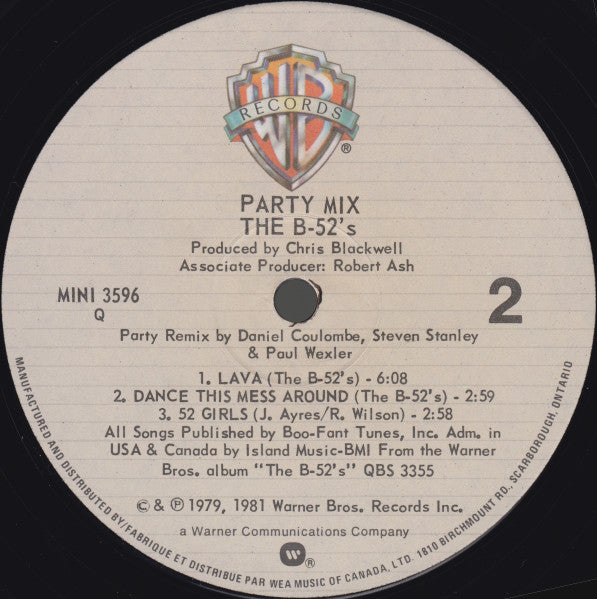 The B-52's : Party Mix! (LP, MiniAlbum, Mixed, Qua)