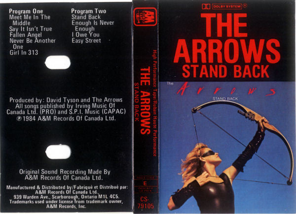 The Arrows : Stand Back (Cass, Album, RE, Dol)