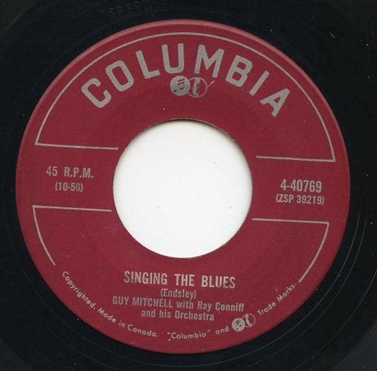 Guy Mitchell With Ray Conniff & His Orchestra : Singing The Blues / Crazy With Love (7")