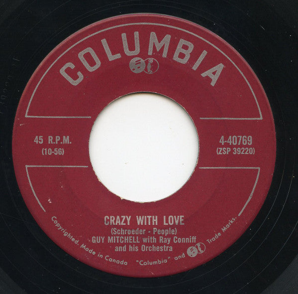 Guy Mitchell With Ray Conniff & His Orchestra : Singing The Blues / Crazy With Love (7")