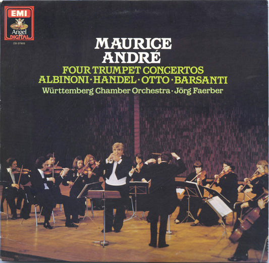 Maurice André, Württemberg Chamber Orchestra*, Jörg Faerber, Albinoni*, Handel*, Otto*, Barsanti* : Four Trumpet Concertos (LP)