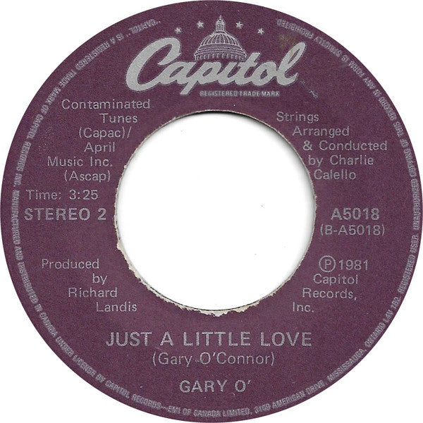 Gary O'Connor : Pay You Back With Interest (7")