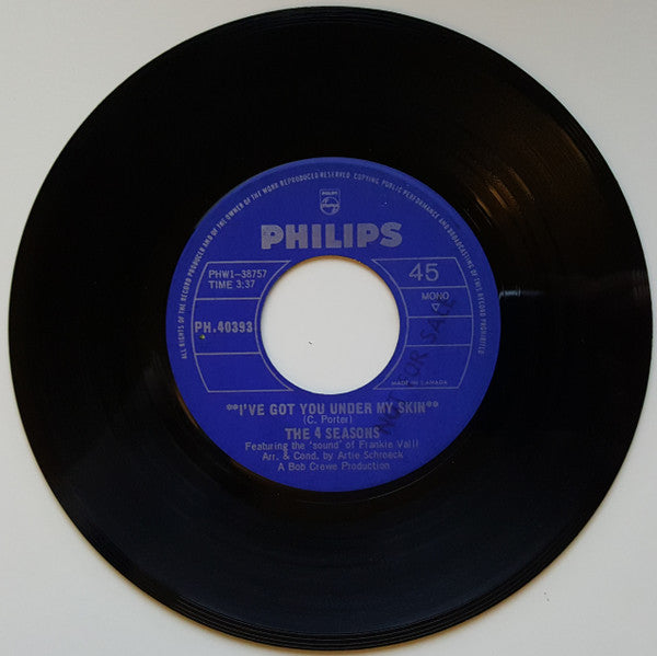 The Four Seasons : I've Got You Under My Skin / Huggin' My Pillow (7")