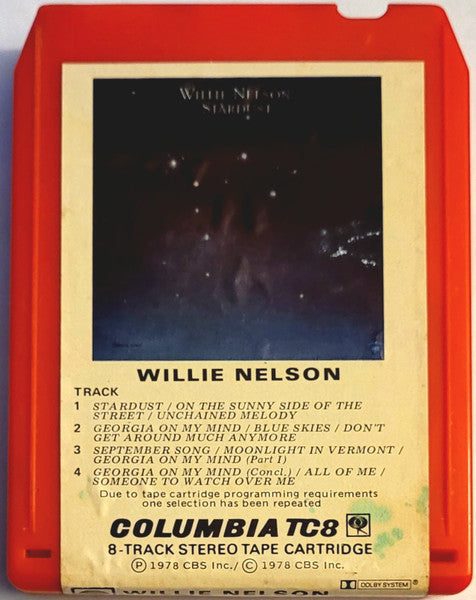 Willie Nelson : Stardust (8-Trk, Album, Ora)