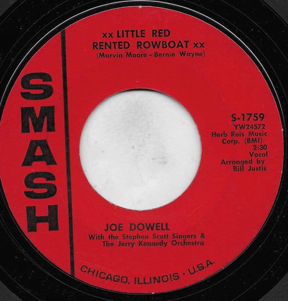 Joe Dowell With The Stephen Scott Singers & The Jerry Kennedy Orchestra : Little Red Rented Rowboat (7", Single, Styrene)