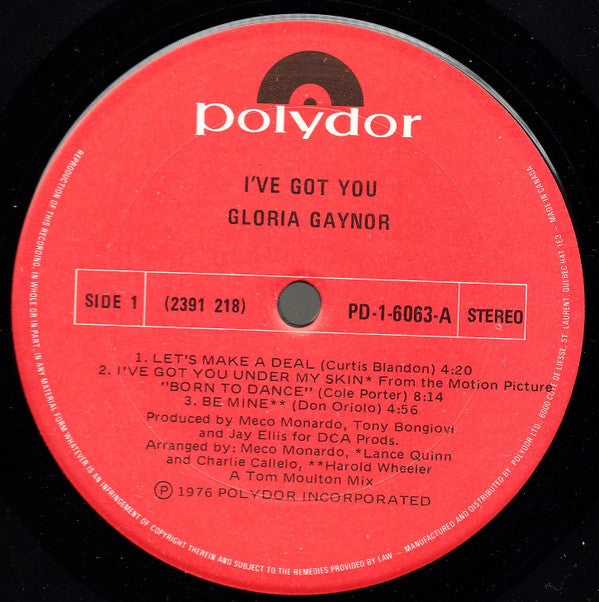 Gloria Gaynor : I've Got You (LP, Album)